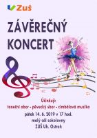 Zvěrečná koncert - taneční obor , pěvecký sbor, CM Praménci